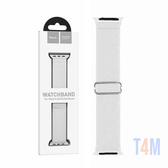 Bracelete de Nylon Elástico Hoco WA04 Fashion Series (42/44/45/49 mm) para iWatch Blanco